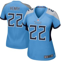 Game Women's Derrick Henry Light Blue Alternate Jersey - #22 Football Tennessee Titans