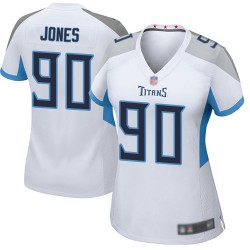 Game Women's DaQuan Jones White Road Jersey - #90 Football Tennessee Titans