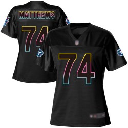Game Women's Bruce Matthews Black Jersey - #74 Football Tennessee Titans Fashion