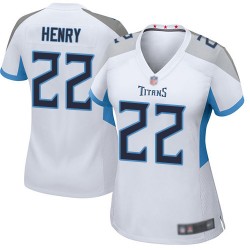 Game Women's Derrick Henry White Road Jersey - #22 Football Tennessee Titans