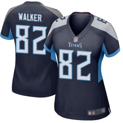 Game Women's Delanie Walker Navy Blue Home Jersey - #82 Football Tennessee Titans