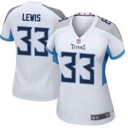 Game Women's Dion Lewis White Road Jersey - #33 Football Tennessee Titans