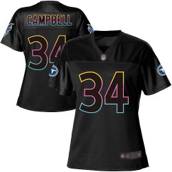 Game Women's Earl Campbell Black Jersey - #34 Football Tennessee Titans Fashion