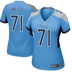 Game Women's Dennis Kelly Light Blue Alternate Jersey - #71 Football Tennessee Titans