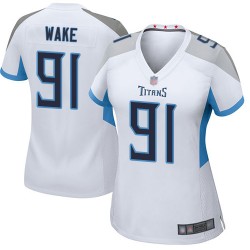 Game Women's Cameron Wake White Road Jersey - #91 Football Tennessee Titans