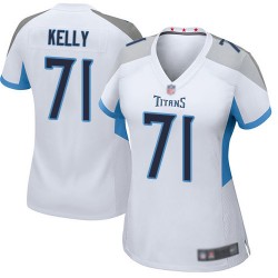 Game Women's Dennis Kelly White Road Jersey - #71 Football Tennessee Titans