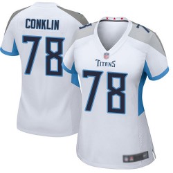 Game Women's Jack Conklin White Road Jersey - #78 Football Tennessee Titans
