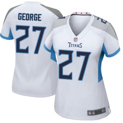 Game Women's Eddie George White Road Jersey - #27 Football Tennessee Titans