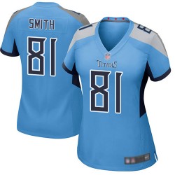 Game Women's Jonnu Smith Light Blue Alternate Jersey - #81 Football Tennessee Titans