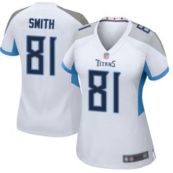 Game Women's Jonnu Smith White Road Jersey - #81 Football Tennessee Titans