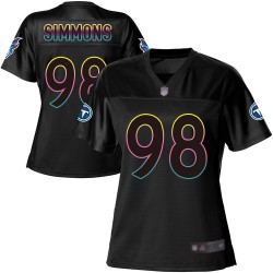 Game Women's Jeffery Simmons Black Jersey - #98 Football Tennessee Titans Fashion