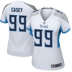 Game Women's Jurrell Casey White Road Jersey - #99 Football Tennessee Titans