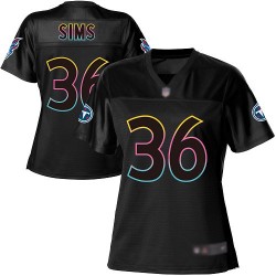 Game Women's LeShaun Sims Black Jersey - #36 Football Tennessee Titans Fashion