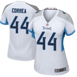 Game Women's Kamalei Correa White Road Jersey - #44 Football Tennessee Titans