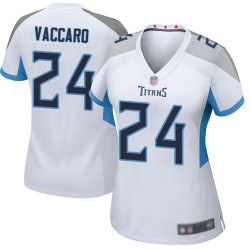 Game Women's Kenny Vaccaro White Road Jersey - #24 Football Tennessee Titans