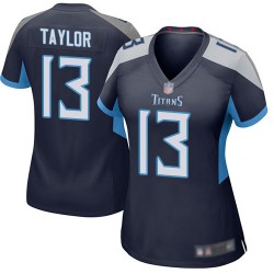 Game Women's Taywan Taylor Navy Blue Home Jersey - #13 Football Tennessee Titans