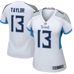 Game Women's Taywan Taylor White Road Jersey - #13 Football Tennessee Titans
