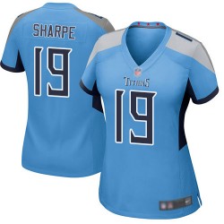 Game Women's Tajae Sharpe Light Blue Alternate Jersey - #19 Football Tennessee Titans