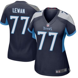 Game Women's Taylor Lewan Navy Blue Home Jersey - #77 Football Tennessee Titans