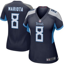 Game Women's Marcus Mariota Navy Blue Home Jersey - #8 Football Tennessee Titans