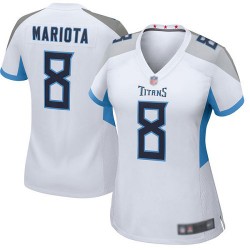 Game Women's Marcus Mariota White Road Jersey - #8 Football Tennessee Titans