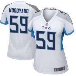 Game Women's Wesley Woodyard White Road Jersey - #59 Football Tennessee Titans