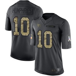 Limited Men's Adam Humphries Black Jersey - #10 Football Tennessee Titans 2016 Salute to Service