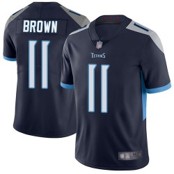 Limited Men's A.J. Brown Navy Blue Home Jersey - #11 Football Tennessee Titans Vapor Untouchable