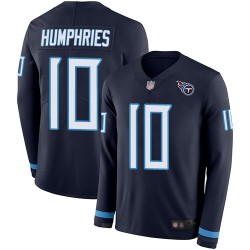 Limited Men's Adam Humphries Navy Blue Jersey - #10 Football Tennessee Titans Therma Long Sleeve