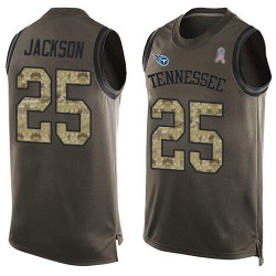 Limited Men's Adoree' Jackson Green Jersey - #25 Football Tennessee Titans Salute to Service Tank Top