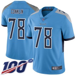 Limited Men's Jack Conklin Light Blue Alternate Jersey - #78 Football Tennessee Titans 100th Season Vapor Untouchable