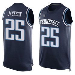 Limited Men's Adoree' Jackson Navy Blue Jersey - #25 Football Tennessee Titans Player Name & Number Tank Top