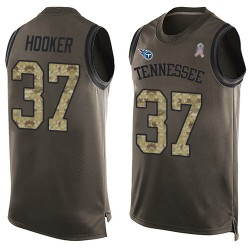 Limited Men's Amani Hooker Green Jersey - #37 Football Tennessee Titans Salute to Service Tank Top