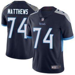 Limited Men's Bruce Matthews Navy Blue Home Jersey - #74 Football Tennessee Titans Vapor Untouchable