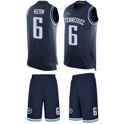 Limited Men's Brett Kern Navy Blue Jersey - #6 Football Tennessee Titans Tank Top Suit