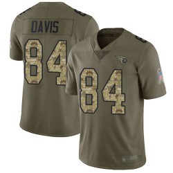 Limited Men's Corey Davis Olive/Camo Jersey - #84 Football Tennessee Titans 2017 Salute to Service