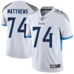 Limited Men's Bruce Matthews White Road Jersey - #74 Football Tennessee Titans Vapor Untouchable