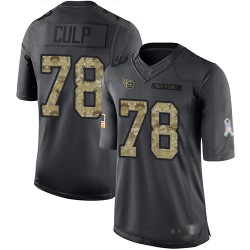 Limited Men's Curley Culp Black Jersey - #78 Football Tennessee Titans 2016 Salute to Service