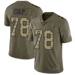 Limited Men's Curley Culp Olive/Camo Jersey - #78 Football Tennessee Titans 2017 Salute to Service