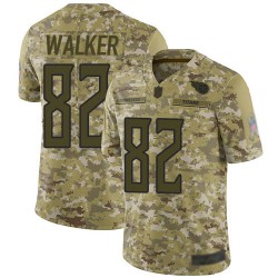 Limited Men's Delanie Walker Camo Jersey - #82 Football Tennessee Titans 2018 Salute to Service