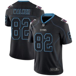 Limited Men's Delanie Walker Lights Out Black Jersey - #82 Football Tennessee Titans Rush