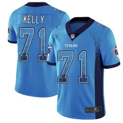 Limited Men's Dennis Kelly Blue Jersey - #71 Football Tennessee Titans Rush Drift Fashion