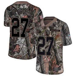 Limited Men's Eddie George Camo Jersey - #27 Football Tennessee Titans Rush Realtree
