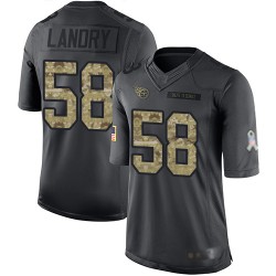 Limited Men's Harold Landry Black Jersey - #58 Football Tennessee Titans 2016 Salute to Service