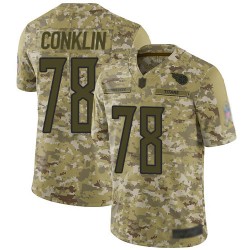 Limited Men's Jack Conklin Camo Jersey - #78 Football Tennessee Titans 2018 Salute to Service