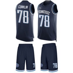 Limited Men's Jack Conklin Navy Blue Jersey - #78 Football Tennessee Titans Tank Top Suit