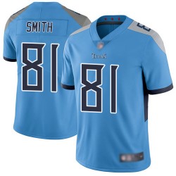 Limited Men's Jonnu Smith Light Blue Alternate Jersey - #81 Football Tennessee Titans Vapor Untouchable