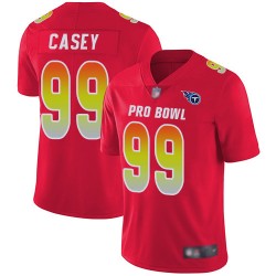 Limited Men's Jurrell Casey Red Jersey - #99 Football Tennessee Titans AFC 2019 Pro Bowl