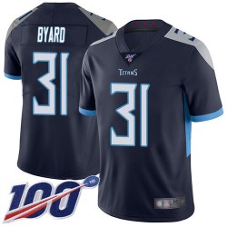 Limited Men's Kevin Byard Navy Blue Home Jersey - #31 Football Tennessee Titans 100th Season Vapor Untouchable