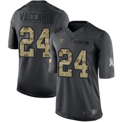 Limited Men's Kenny Vaccaro Black Jersey - #24 Football Tennessee Titans 2016 Salute to Service